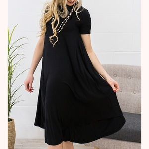 Solid black dress - like lularoe Carly dress